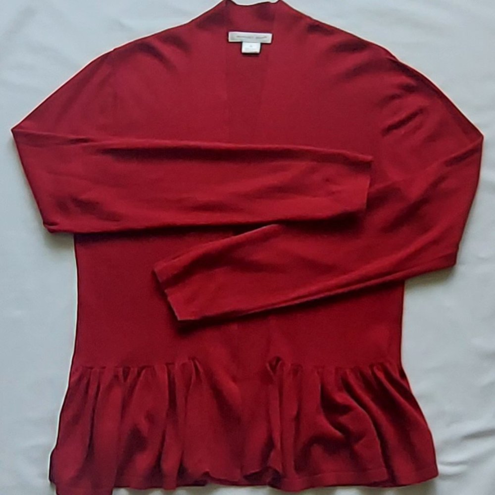 August Silk XL dark red cardigan
